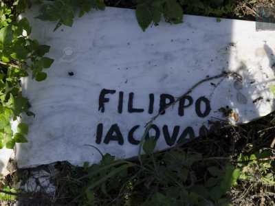 Un'altra lapide circondata dalla vegetazione